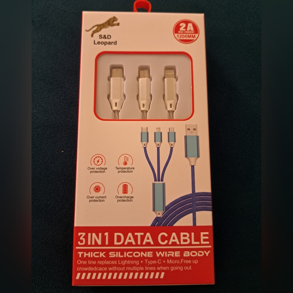 3-in-1 Data Cable / Phone Charger